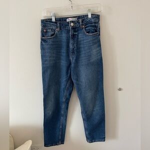 Zara Straight Leg Dark Wash Jeans